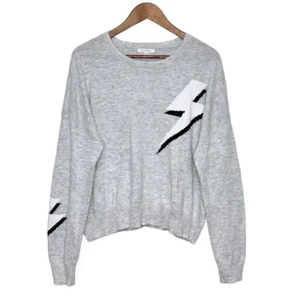 Z SUPPLY | Larissa Lightning Long Sleeve Sweater Gray – Size L (EUC)
